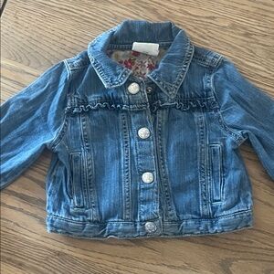 Crazy 8 Blue Denim Jacket with Ruffle Trim